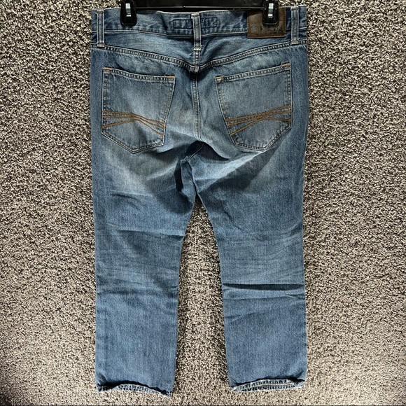 Express Rocco Slim Fit Bootcut Jeans Medium Wash Denim Mens Size 32 X 30 *RIP* - Picture 7 of 12